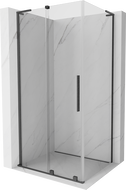 Mexen Velar L sliding shower cabin 100 x 110 cm, transparent, brushed gun gray - 871-100-110-03-66
