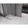Mexen Velar L sliding shower enclosure 100 x 100 cm, frost, brushed gun gray - 871-100-100-33-66