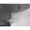 Mexen Velar L sliding shower enclosure 100 x 100 cm, frost, brushed gun gray - 871-100-100-33-66