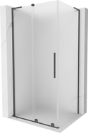 Mexen Velar L shower enclosure sliding 90 x 70 cm, frost, brushed gun gray - 871-090-070-33-66