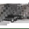 Mexen Velar L sliding shower cabin 100 x 70 cm, frosted, brushed gun gray - 871-100-070-33-66
