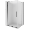 Mexen Velar L sliding shower enclosure 100 x 80 cm, frost, brushed gun gray - 871-100-080-33-66