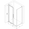 Mexen Velar L Sliding Shower Enclosure 110 x 85 cm, Frosted, Brushed Gun Gray - 871-110-085-33-66