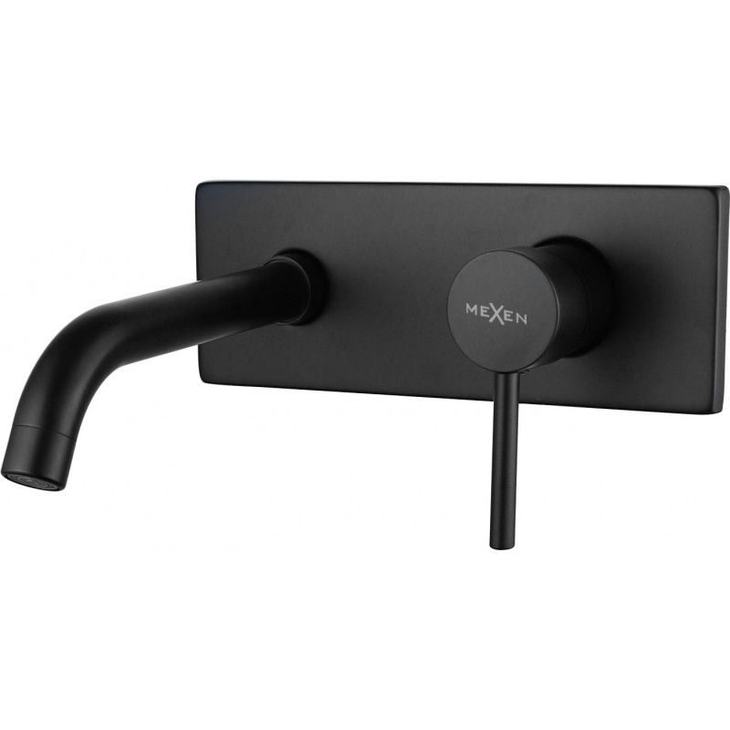 Mexen Alma flush-mounted washbasin mixer tap, Black - 75115-70