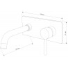 Mexen Alma black concealed washbasin faucet - 75115-70