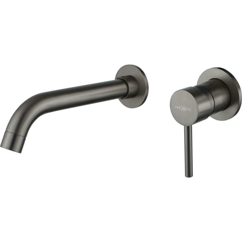 Mexen Alma concealed washbasin faucet, brushed gun gray - 75015-66