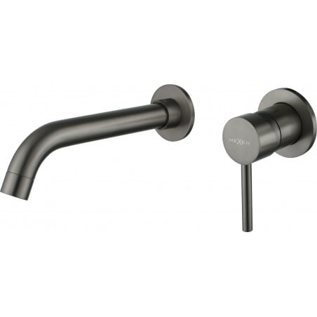 Mexen Alma concealed washbasin faucet, brushed gun gray - 75015-66