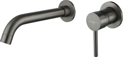 Mexen Alma concealed washbasin faucet, brushed gun gray - 75015-66