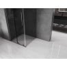Mexen Velar L sliding shower cabin 100 x 100 cm, graphite, brushed gun gray - 871-100-100-43-66