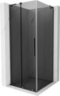 Mexen Velar L sliding shower cabin 120 x 120 cm, graphite, brushed gun gray - 871-120-120-43-66