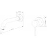 Mexen Alma wall-mounted washbasin faucet, rose gold - 75015-60