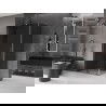 Mexen Velar L sliding shower cabin 100 x 85 cm, graphite, brushed gun gray - 871-100-085-43-66