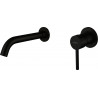 Mexen Alma wall-mounted washbasin faucet, black - 75015-70