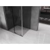 Mexen Velar L sliding shower enclosure 100 x 75 cm, graphite, brushed gun gray - 871-100-075-43-66