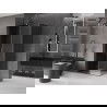 Mexen Velar L sliding shower cabin 100 x 85 cm, graphite, brushed gun gray - 871-100-085-43-66
