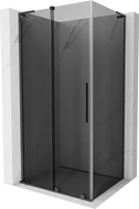Mexen Velar L sliding shower cabin 100 x 120 cm, graphite, brushed gun gray - 871-100-120-43-66