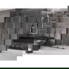 Mexen Velar L sliding shower enclosure 100 x 110 cm, transparent, black - 871-100-110-03-70
