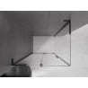 Mexen Velar L sliding shower enclosure 100 x 110 cm, transparent, black - 871-100-110-03-70