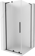 Mexen Velar L sliding shower enclosure 120 x 120 cm, frost, black - 871-120-120-33-70