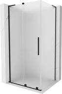 Mexen Velar L sliding shower cabin 90 x 100 cm, frosted, black - 871-090-100-33-70