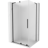 Mexen Velar L sliding shower cabin 100 x 70 cm, frost, black - 871-100-070-33-70