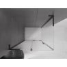 Mexen Velar L sliding shower cabin 100 x 85 cm, frost, black - 871-100-085-33-70