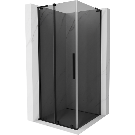 Mexen Velar L sliding shower enclosure 100 x 100 cm, graphite, black - 871-100-100-43-70