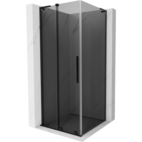Mexen Velar L sliding shower cabin 120 x 120 cm, graphite, black - 871-120-120-43-70