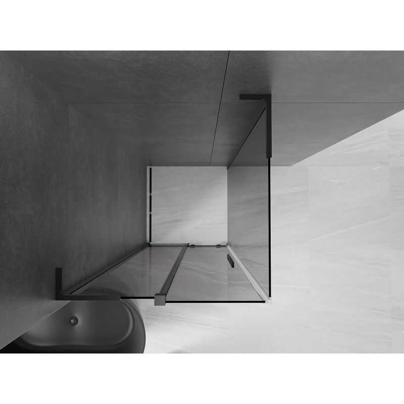 Mexen Velar L sliding shower cabin 120 x 120 cm, graphite, black - 871-120-120-43-70