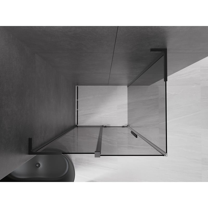 Mexen Velar L sliding shower cabin 90 x 85 cm, graphite, black - 871-090-085-43-70