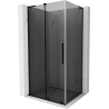 Mexen Velar L sliding shower enclosure 100 x 75 cm, graphite, black - 871-100-075-43-70