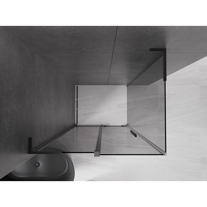 Mexen Velar L sliding shower cabin 90 x 110 cm, graphite, black - 871-090-110-43-70