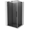 Mexen Velar L sliding shower cabin 110 x 90 cm, graphite, black - 871-110-090-43-70