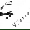 Mexen Erik surface-mounted shower set with a rainmaker and mixer tap Zero, Black - 71140205-70