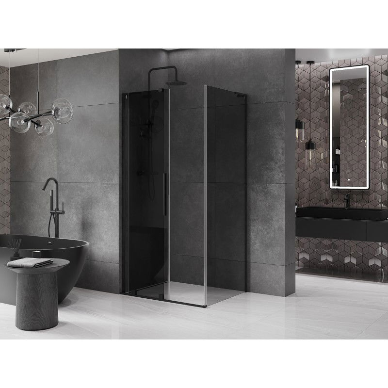 Mexen Velar L sliding shower enclosure 120 x 85 cm, graphite, black - 871-120-085-43-70