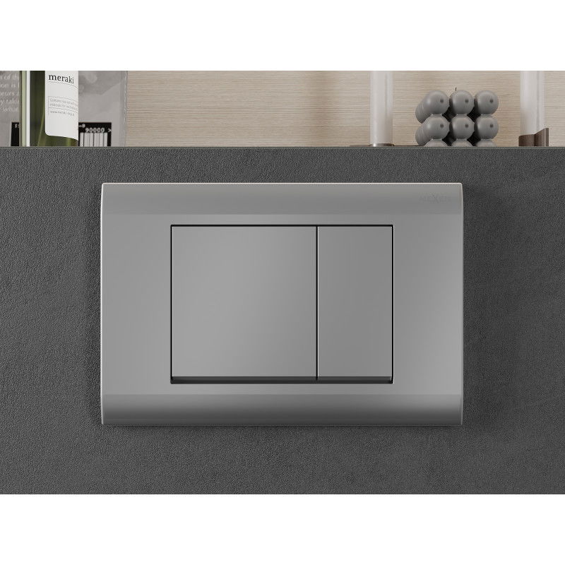 Mexen Fenix Air 01 pneumatic flush button, matte chrome - 6A0102