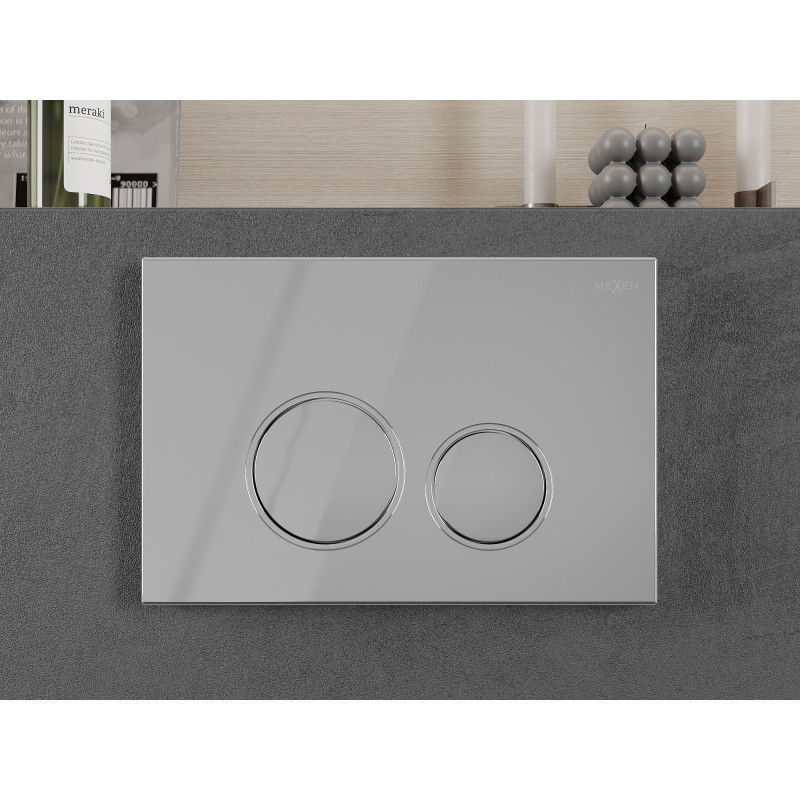 Mexen Fenix Air 05 pneumatic flush button, glossy chrome - 6A0501