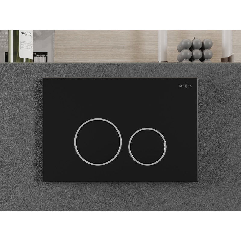 Mexen Fenix Air 05 pneumatic flush button, black - 6A0503