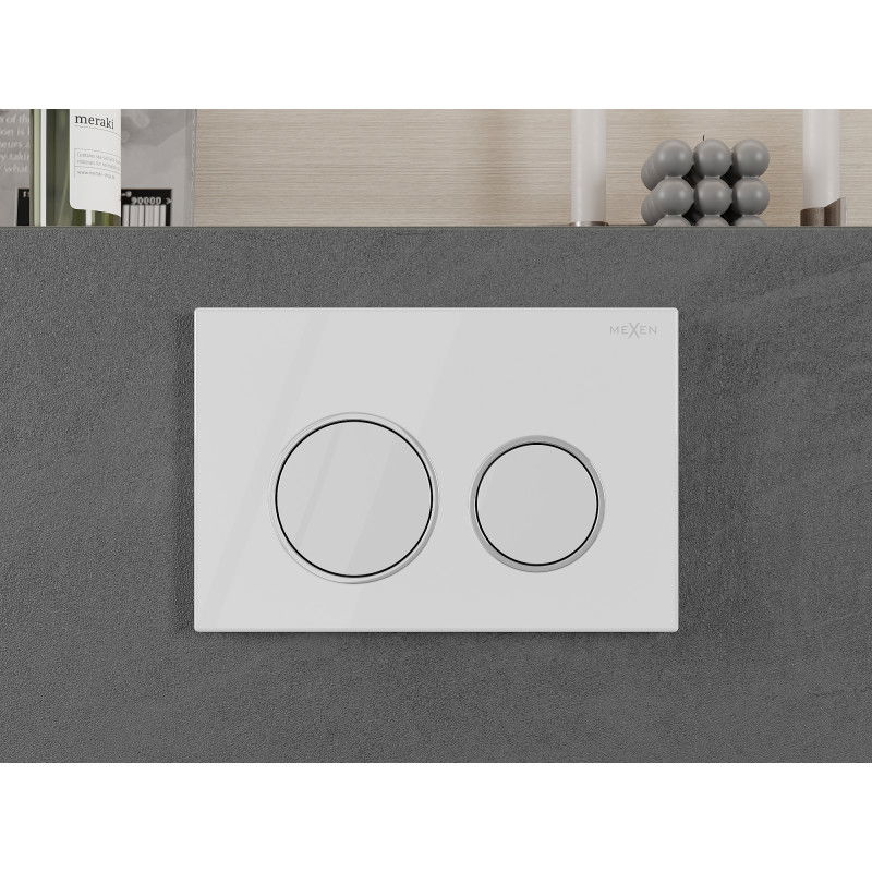 Mexen Fenix Air 07 XS pneumatic flush button, glossy white - 6A0700