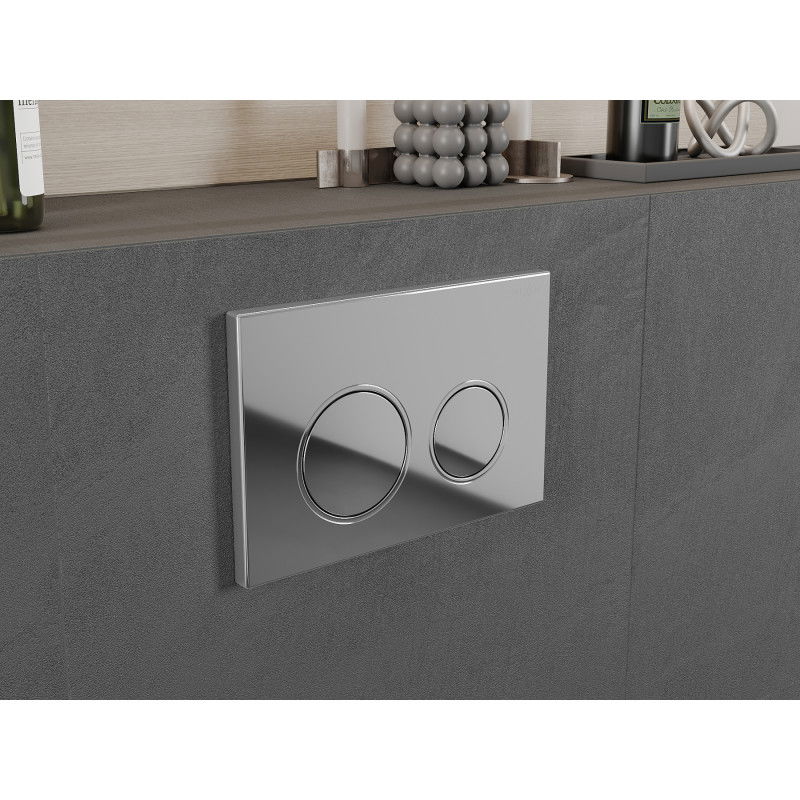 Mexen Fenix Air 07 XS pneumatic flush button, glossy chrome - 6A0701