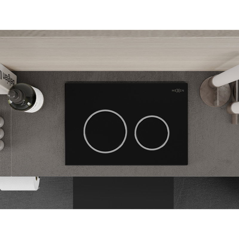 Mexen Fenix Air 07 XS Pneumatic Flush Button, Black - 6A0703