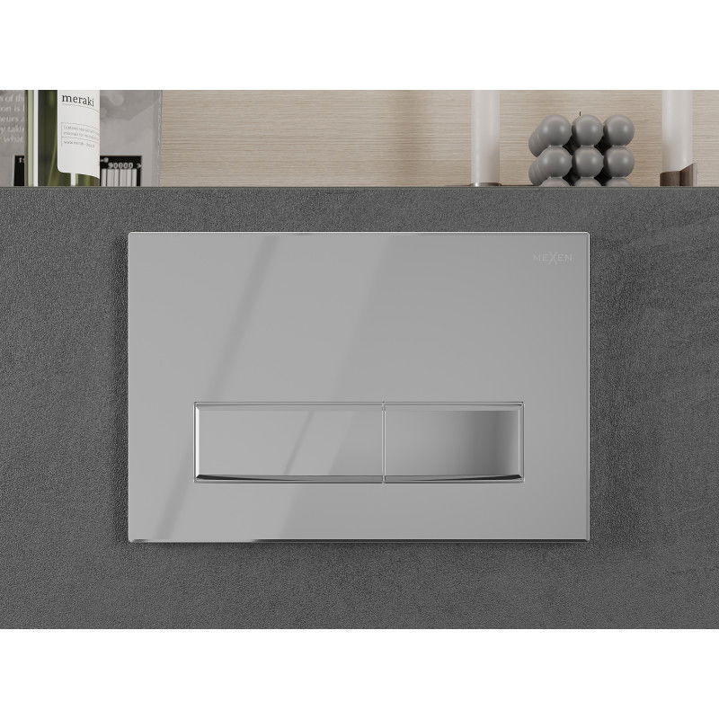 Mexen Fenix Air 09 pneumatic flush button, shiny chrome - 6A0901