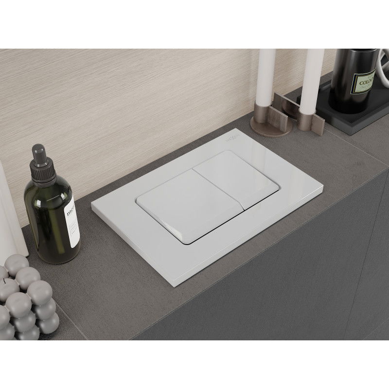 Mexen Fenix Air 10 XS pneumatic flush button, glossy white - 6A1000