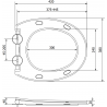 Mexen Egg toilet seat soft-closing slim, duroplast, black matte - 39243085