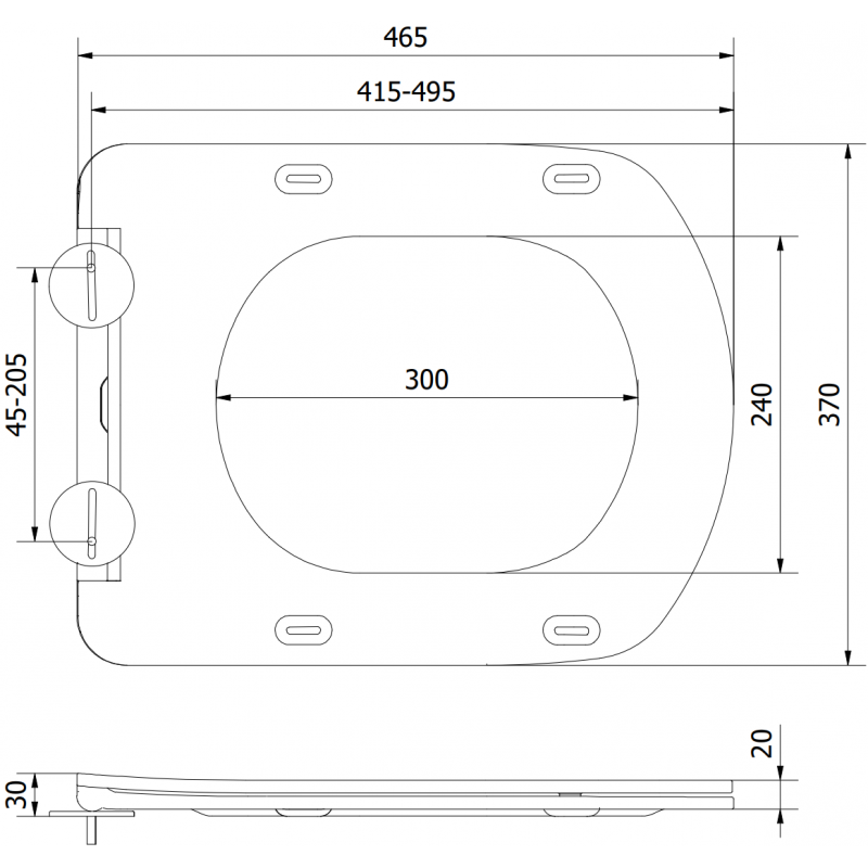 Mexen Vito slow-closing slim seat, duroplast, glossy white - 39174000