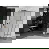 Mexen Kioto L Walk-in Shower Wall 120 x 200 cm, Black Pattern, Gun Metal - 800-120-103-95-78