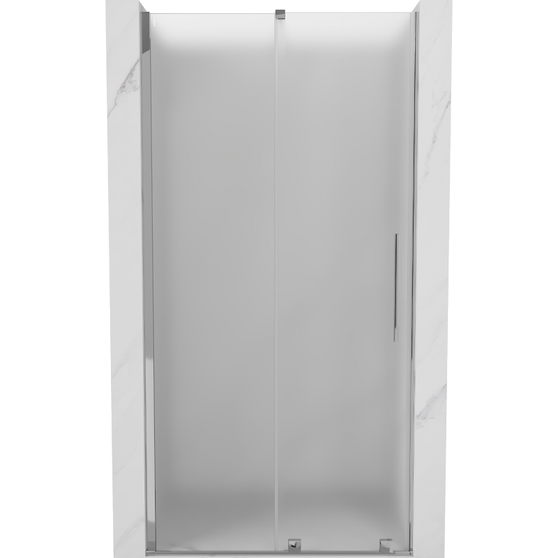 Mexen Velar sliding shower door 100 cm, frosted, chrome - 871-100-000-31-01