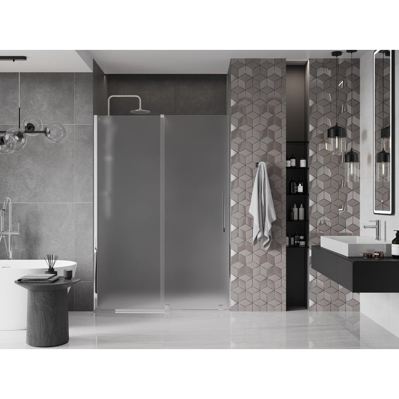 Mexen Velar sliding shower door 150 cm, frosted, chrome - 871-150-000-31-01