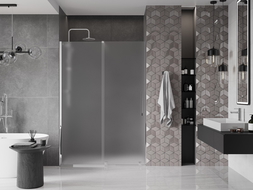Mexen Velar sliding shower doors 160 cm, frosted, chrome - 871-160-000-31-01