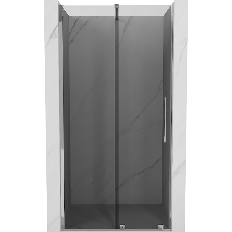 Mexen Velar sliding shower door 100 cm, graphite, chrome - 871-100-000-41-01